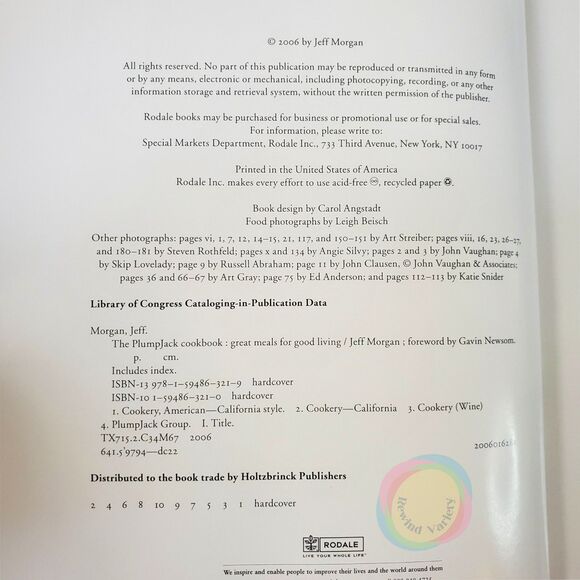 The Plumpjack Cookbook 2006 1st Ed HC DJ Gavin Newsom Foreword California Wine - Picture 10 of 16